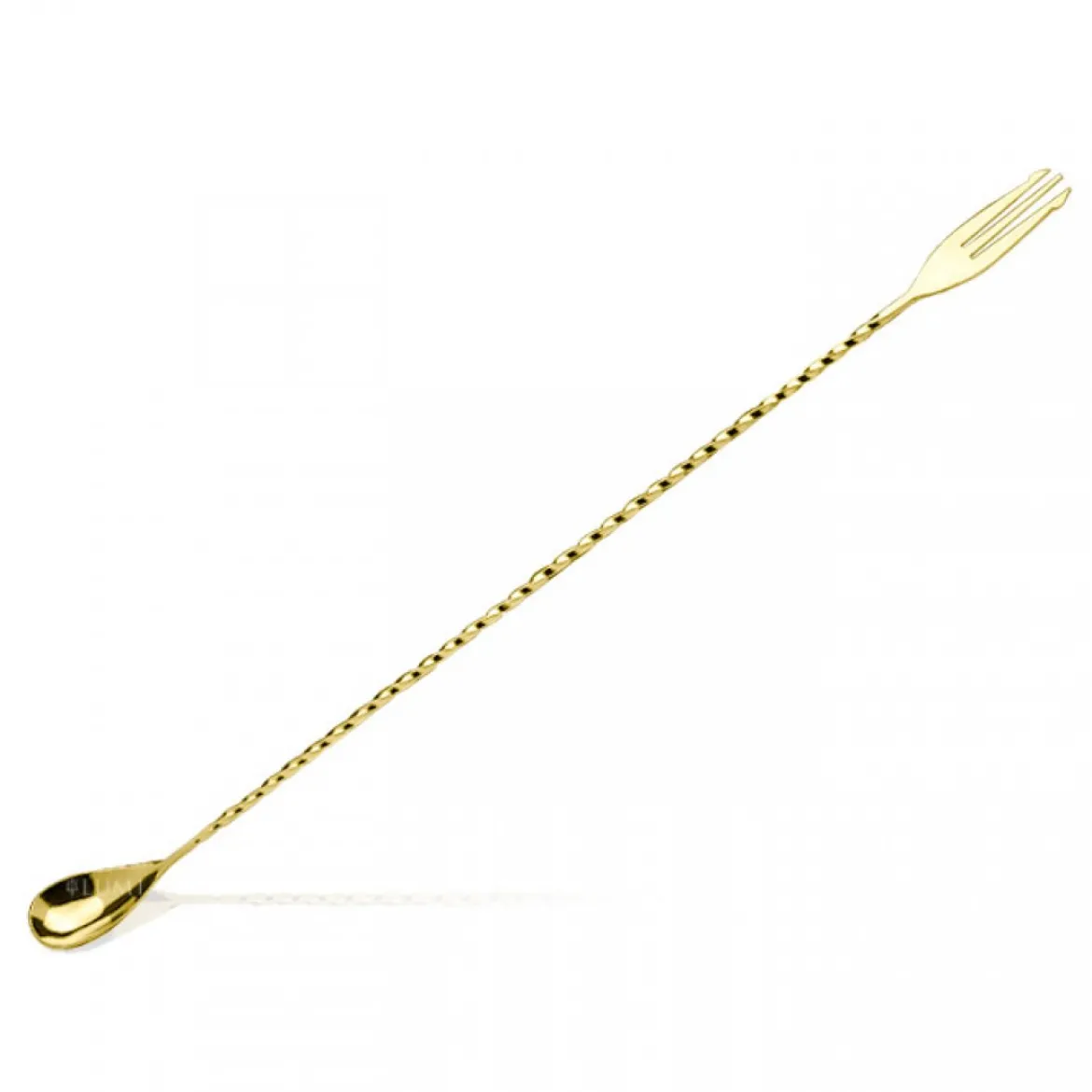 Barlöffel Dreizack | 40 cm - Gold