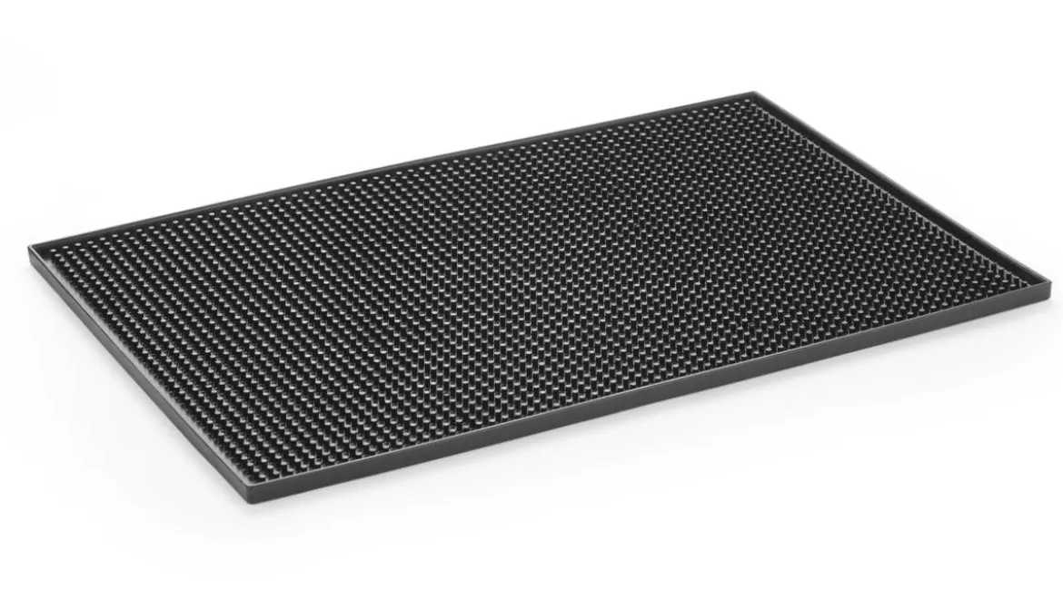 Barmatte Gummi | Schwarz - 30x15 cm