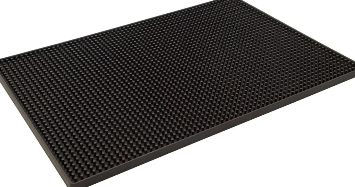 Barmatte Gummi | Schwarz - 45x30 cm