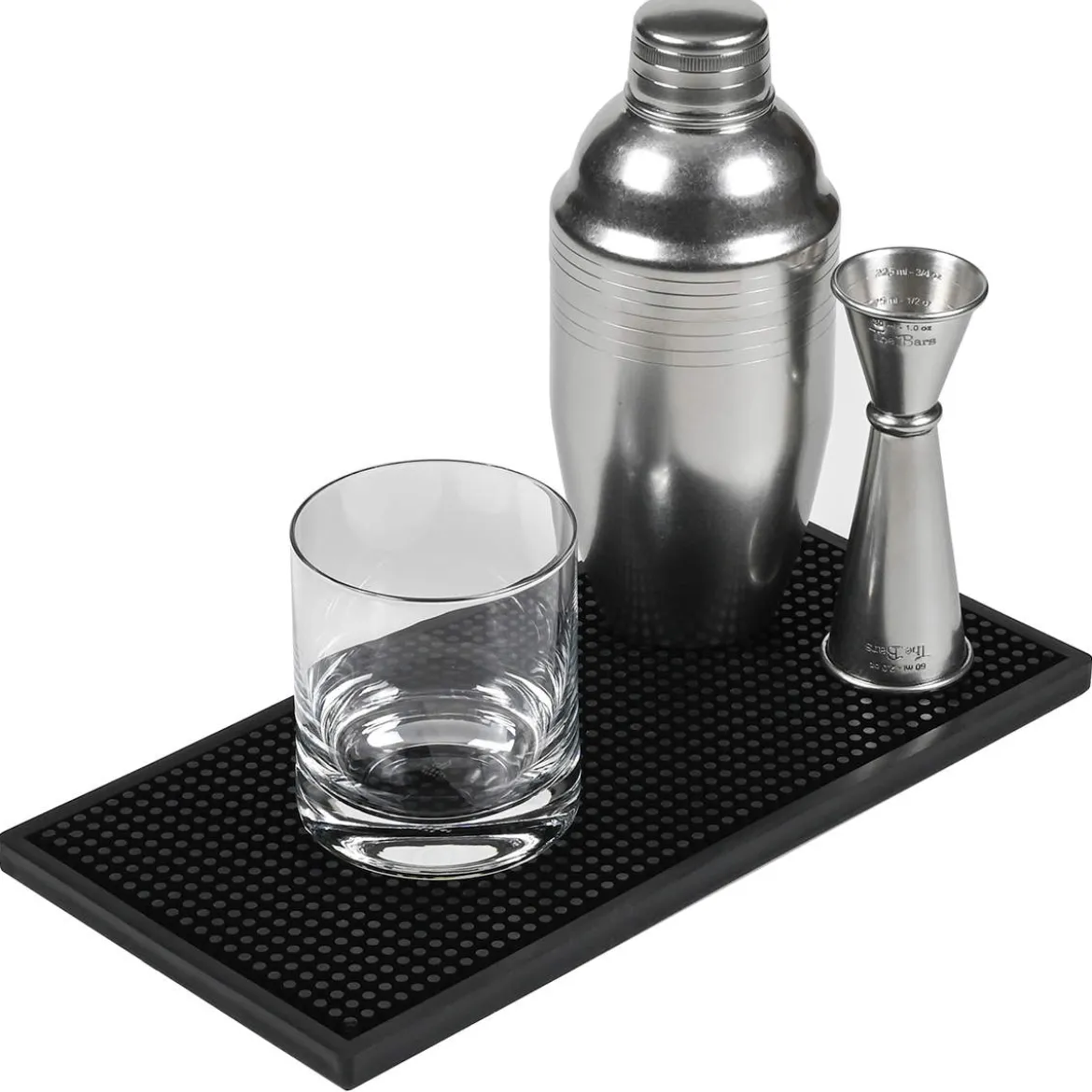Barmatte Gummi stabil | Schwarz - 30x15 cm