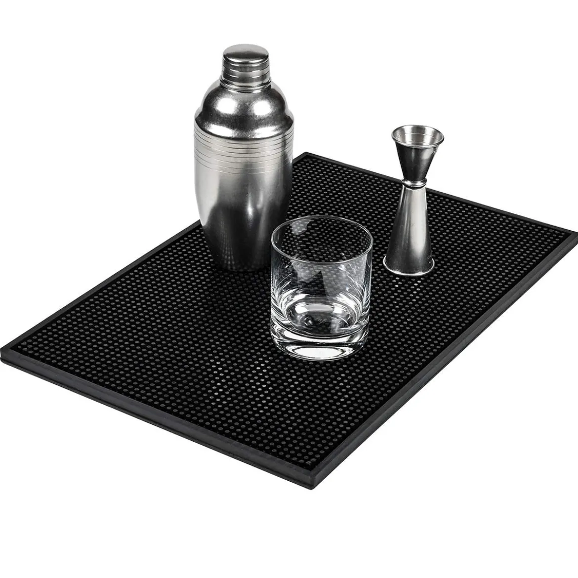 Barmatte Gummi stabil | Schwarz - 45x30 cm