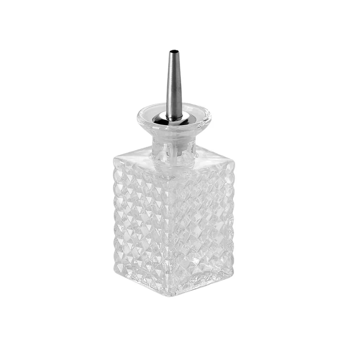Bitterflasche - Karomuster | viereckig - 130 ml
