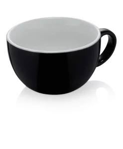 Caffé Latte Tasse - Italia Black | Schwarz - 350 ml (6 Stk)