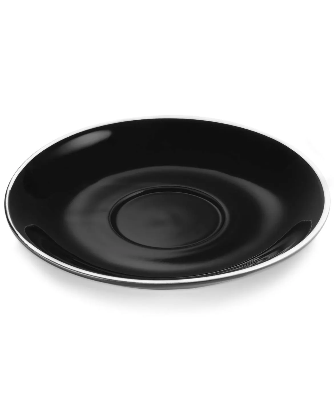 Caffé Latte Untertasse - Italia Black | Schwarz - Ø 17 cm (6 Stk)