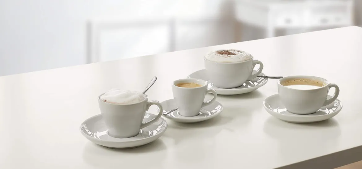 Cappuccino Tasse groß - Italia White | Weiß - 280 ml (6 Stk)