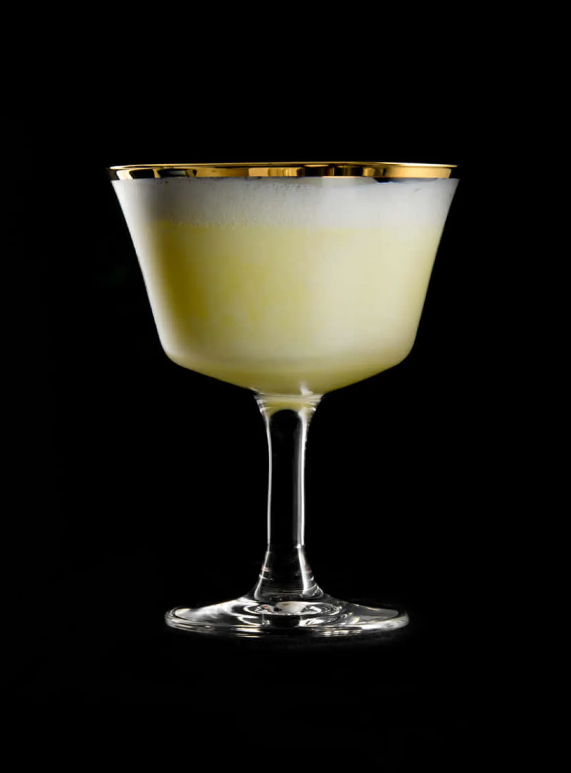 Cocktailglas Retro Fizz | Goldrand - 200 ml