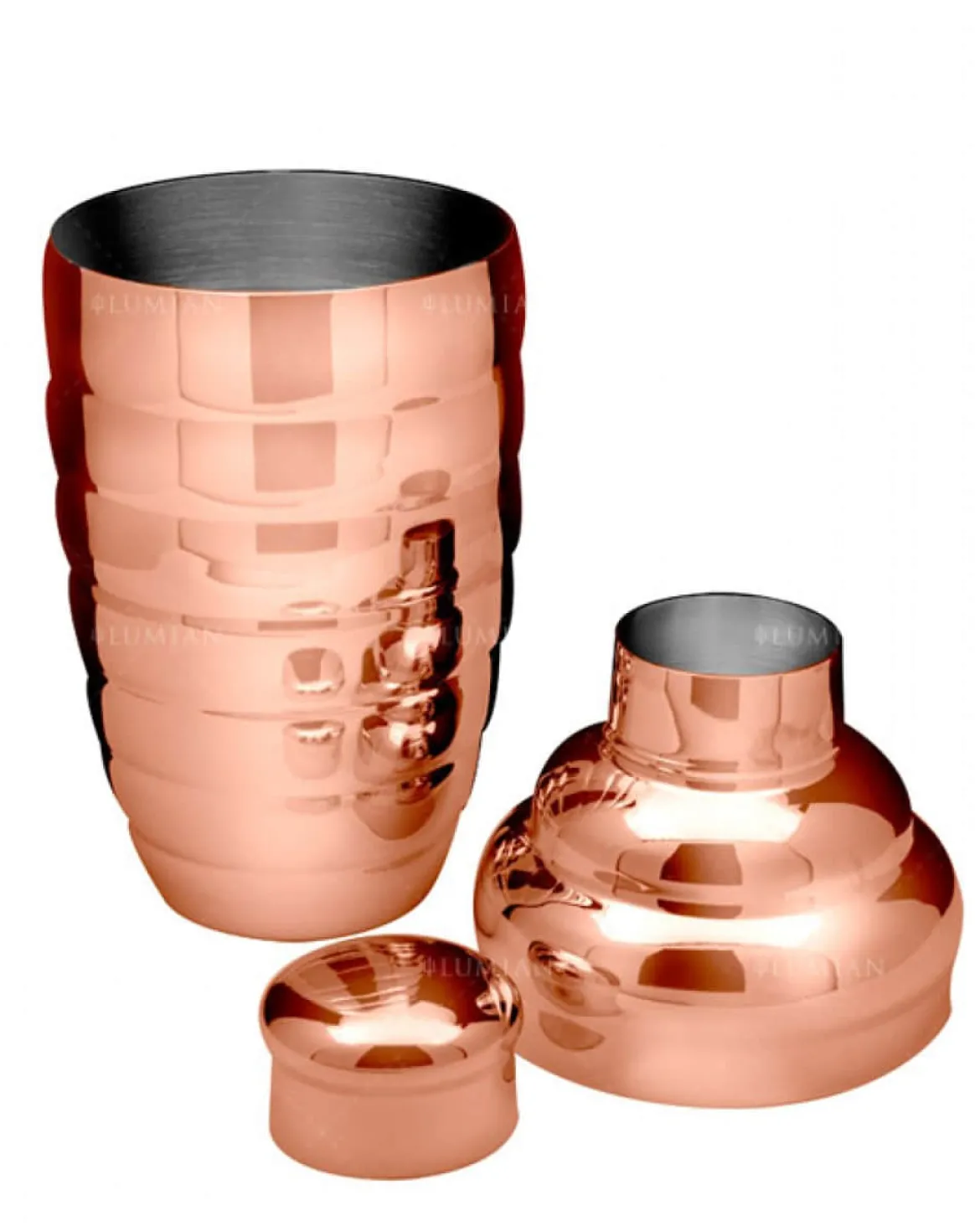 Cocktailshaker Bomber | dreiteilig - 500 ml - Kupfer