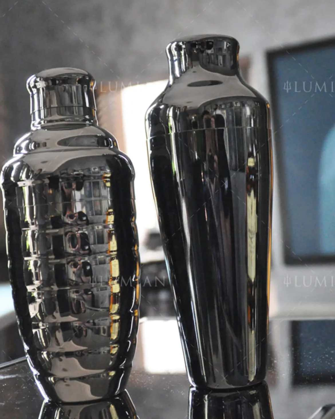 Cocktailshaker Bomber | dreiteilig - 500 ml - Schwarz