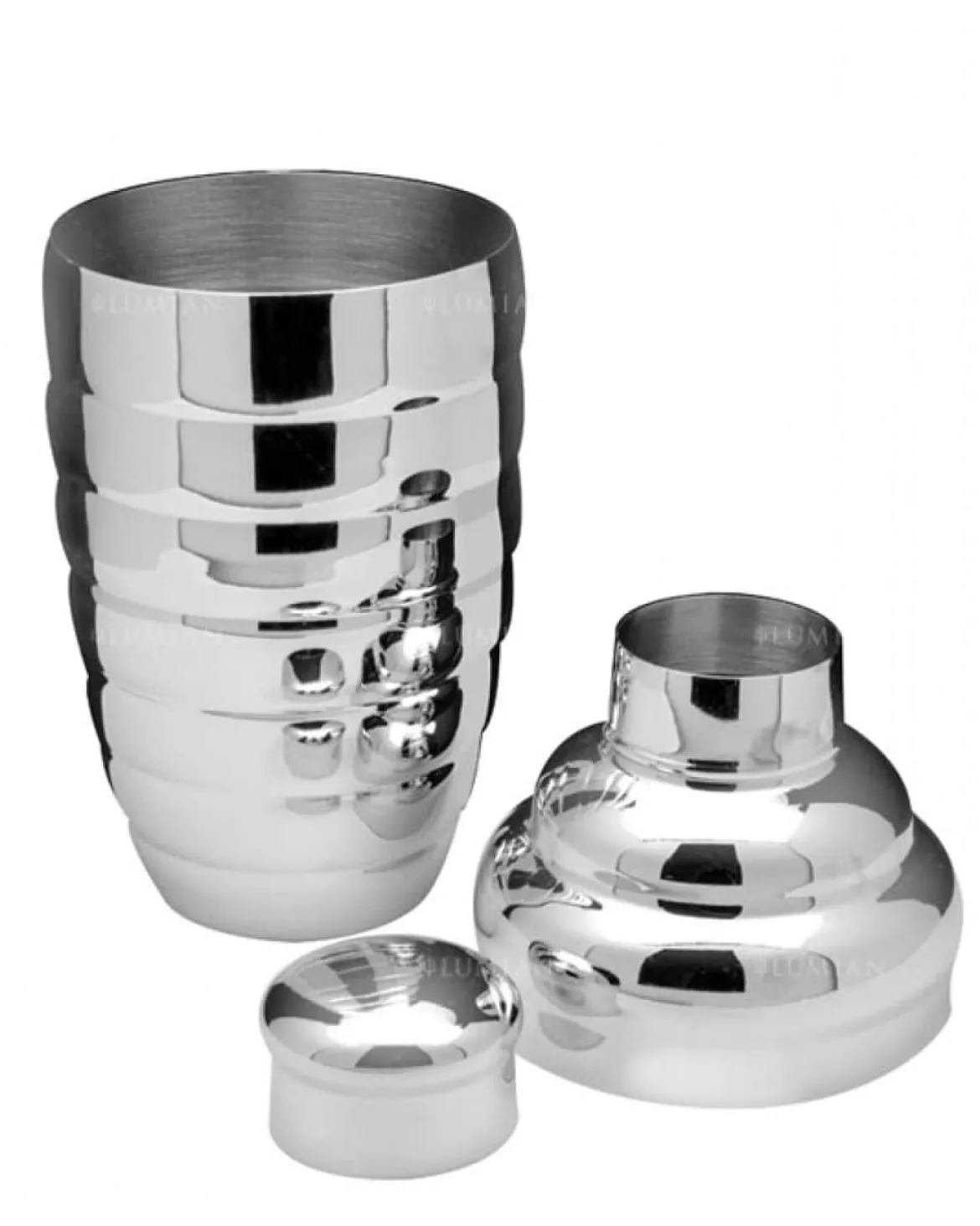 Cocktailshaker Bomber | dreiteilig - 500 ml - Silber