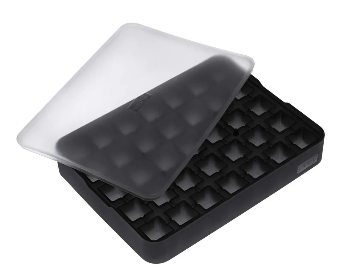 Eiswürfelform mit Deckel – Platin Silikon – Lurch | 35 x 2 cm