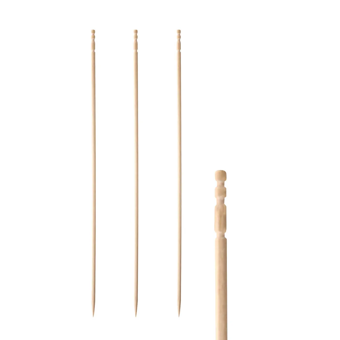 Fingerfood-Spieße gedrechselt | 15 cm - Papstar Pure (500 Stk)