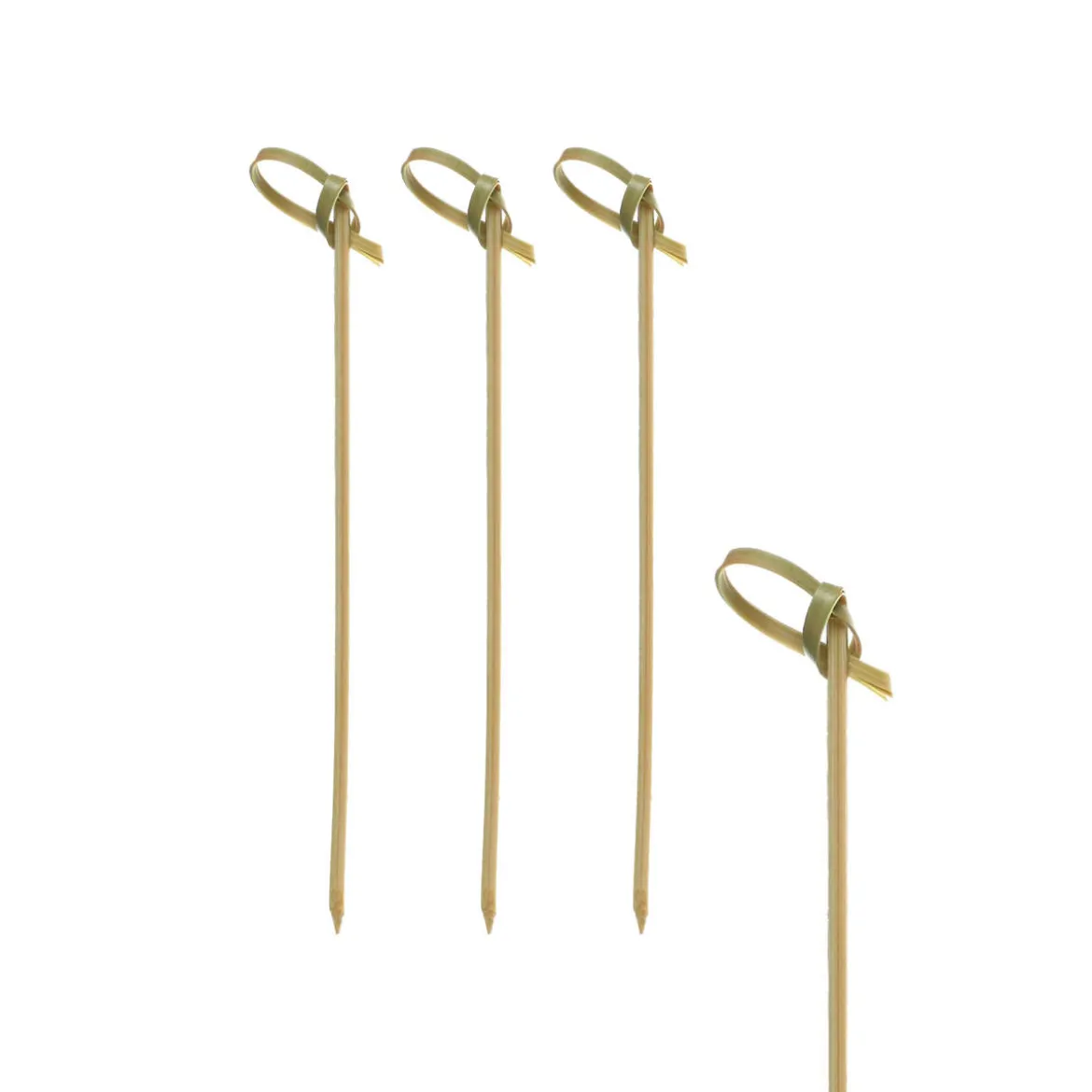 Fingerfood-Spieße "Knoten" | Natur - 10 cm - Papstar Pure (6 x 250 Stk)