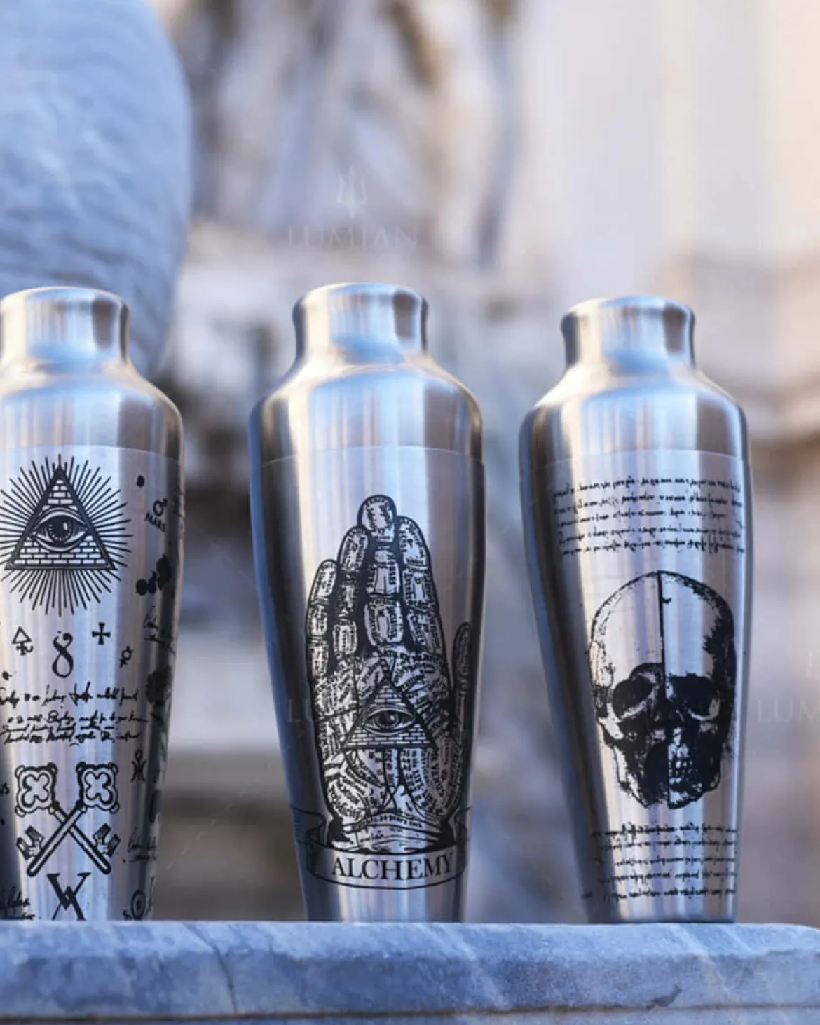French Shaker Chrono Tattoo | 2 teilig - 550 ml - Leonardo verziert
