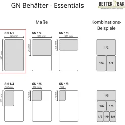 GN 1/1 Behälter - Edelstahl - GN Essentials | 15 cm