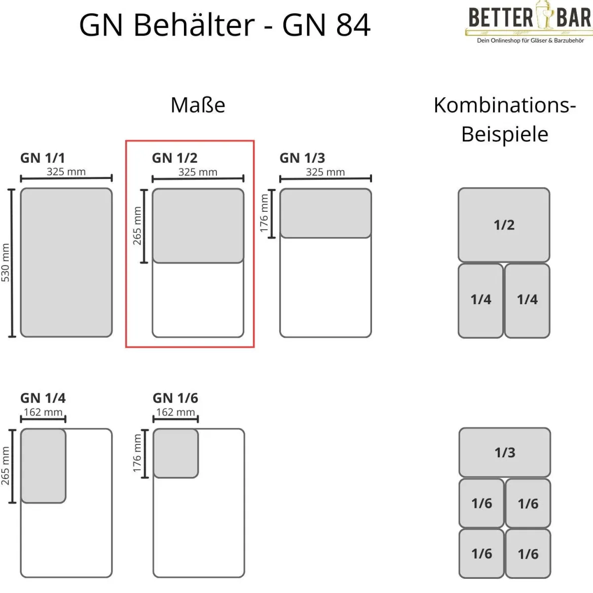 GN 1/2 Behälter - Polypropylen - GN 84 | 15 cm