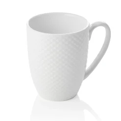 Kaffeetasse Karomuster | Weiß - 300 ml (4 Stk)