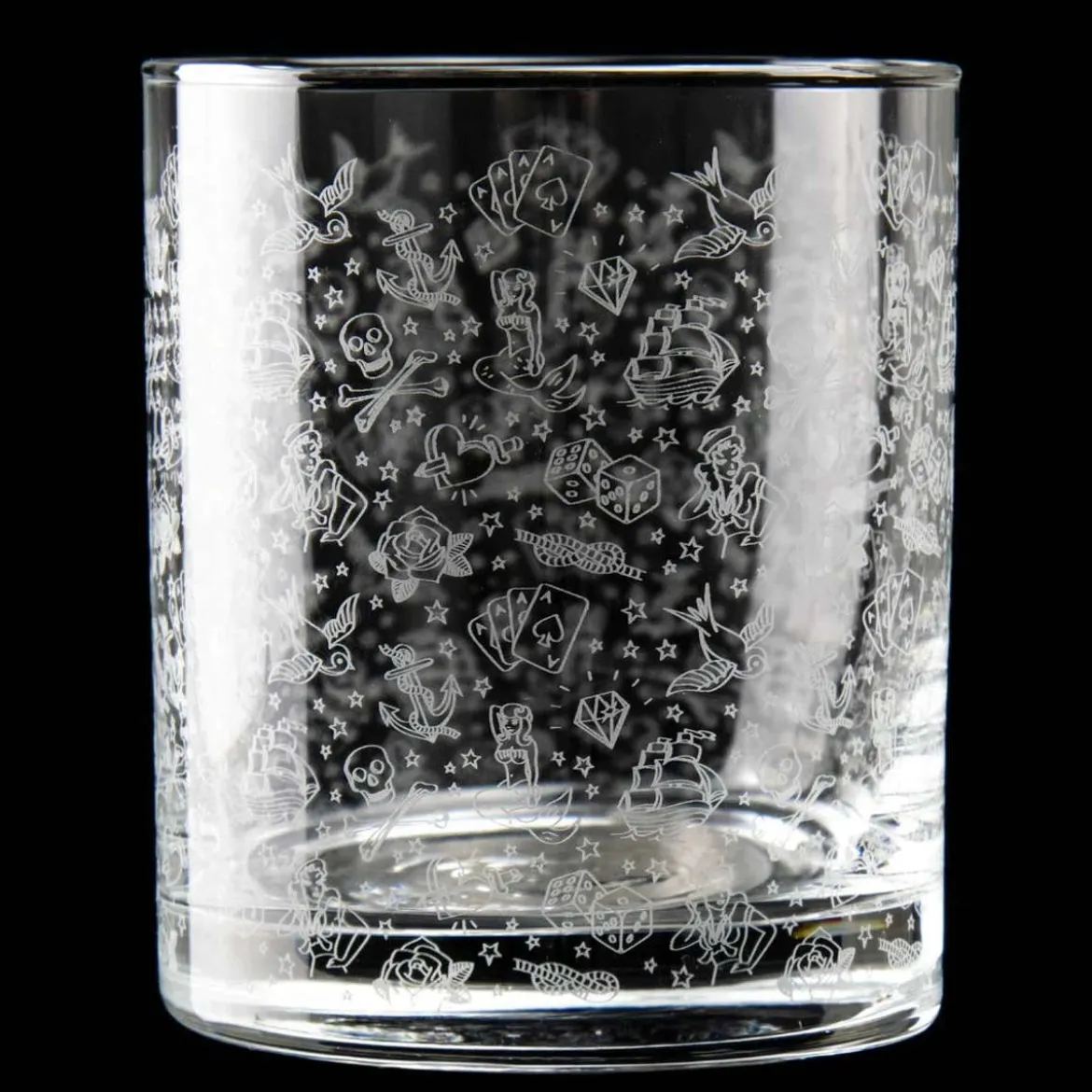 Old Fashioned Glas - Tattoo Verzierung | 250ml