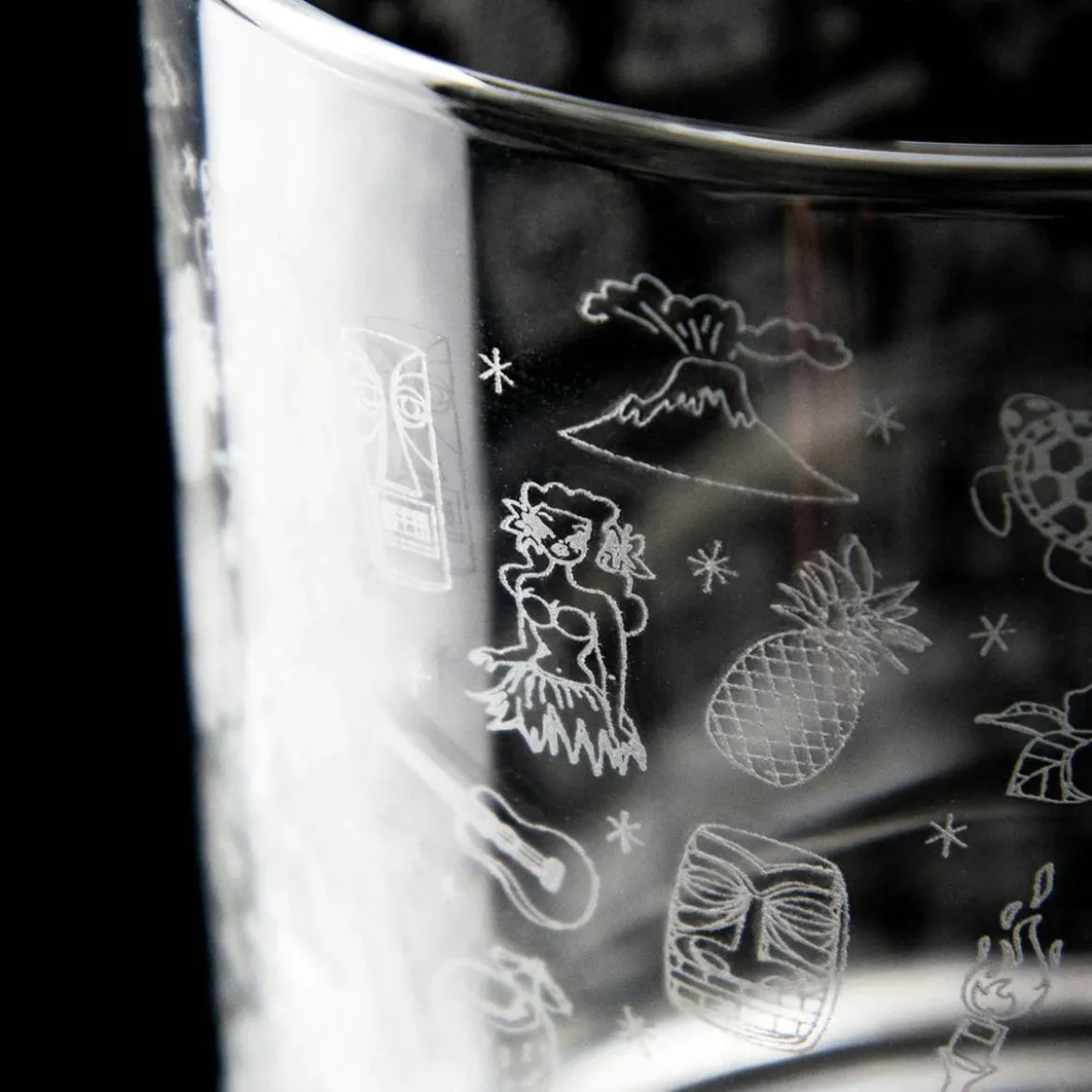 Old Fashioned Glas - Tiki Verzierung | 250ml
