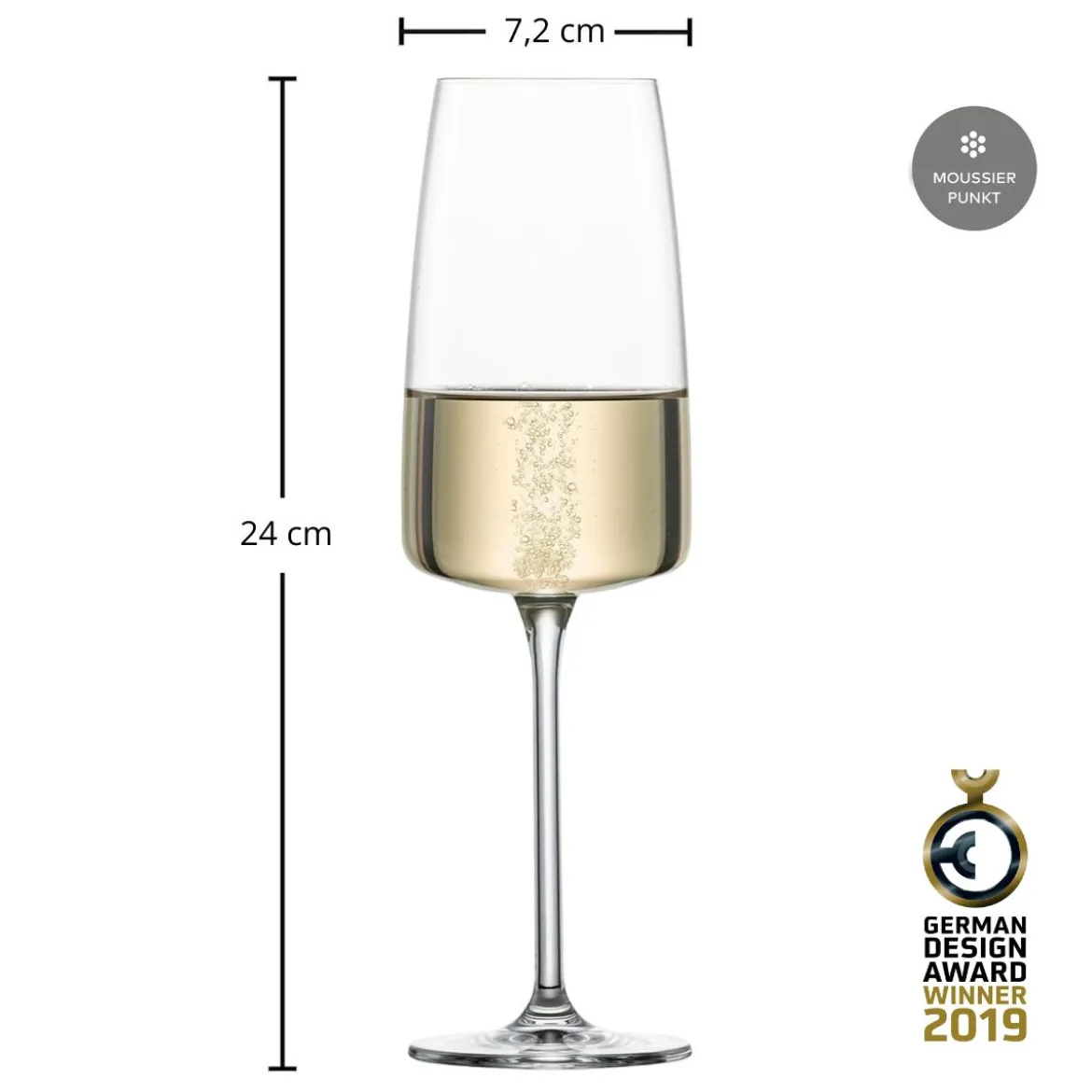Sektglas | Sensa - Zwiesel Glas | 0,1l Eiche - 390 ml (6 Stk)