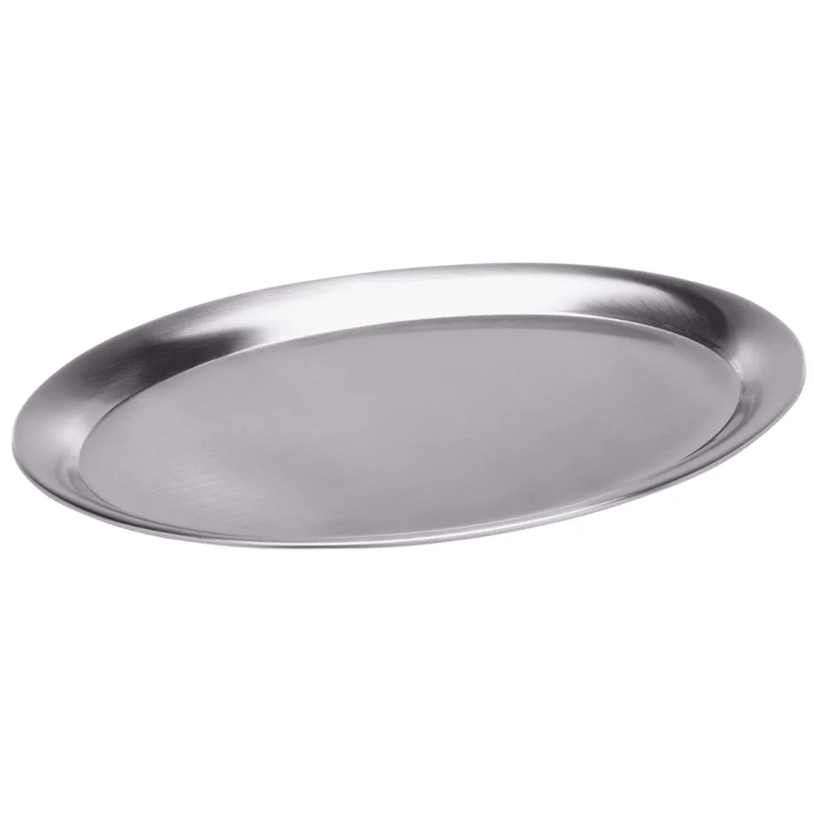 Serviertablett oval - Edelstahl matt | 29 x 22 cm