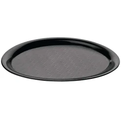 Serviertablett oval - rutschfest | schwarz - 29 x 22 cm