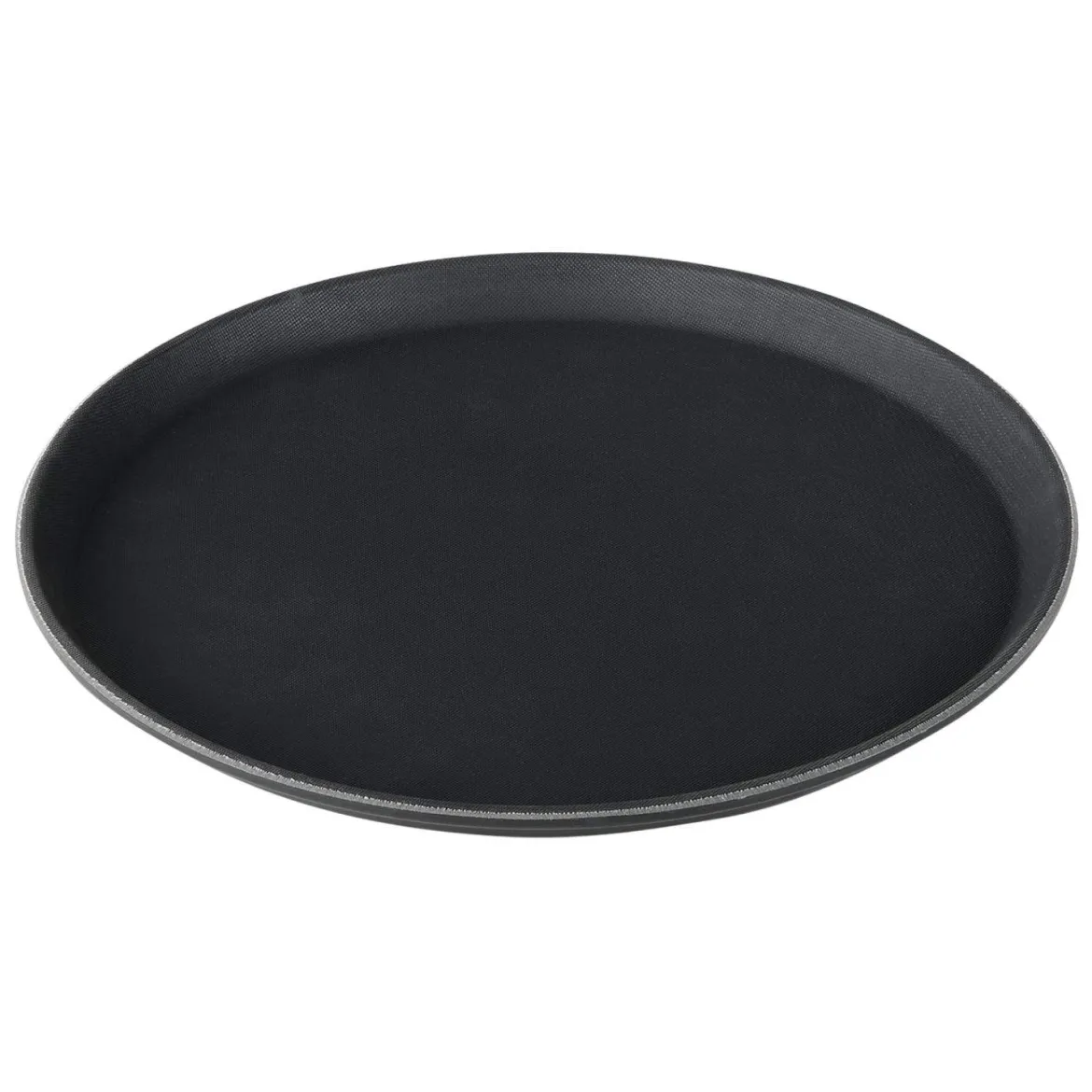 Tablett rutschfest - Polypropylen | Schwarz - Ø 36 cm