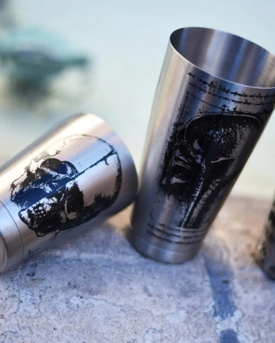 Tin-in-Tin Cocktail Shaker - Kenko Tattoo | Leonardo verziert