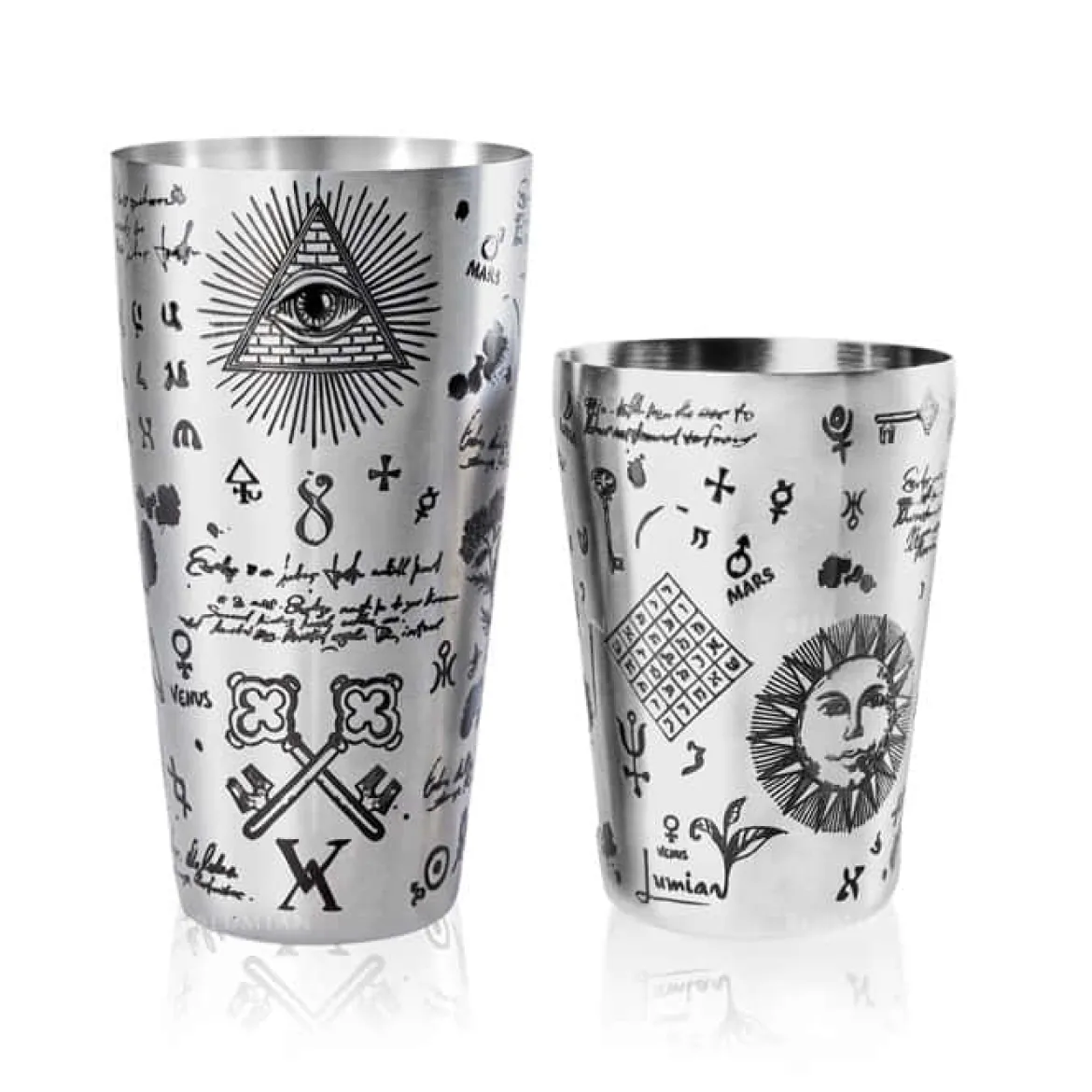 Tin-in-Tin Cocktail Shaker - Yokai Tattoo | Alchemy verziert