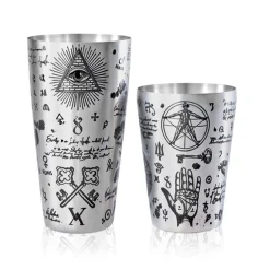 Tin-in-Tin Cocktail Shaker - Yokai Tattoo | Alchemy verziert