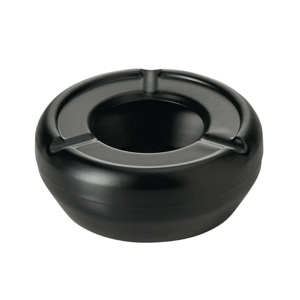 Windaschenbecher Edelstahl - stapelbar | schwarz - Ø 9,5 cm