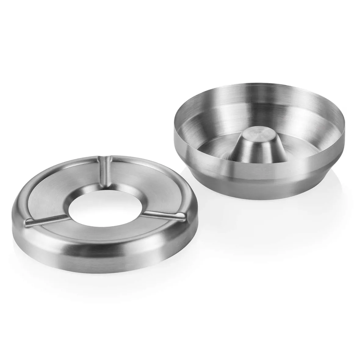 Windaschenbecher Edelstahl - stapelbar | silber - Ø 12 cm